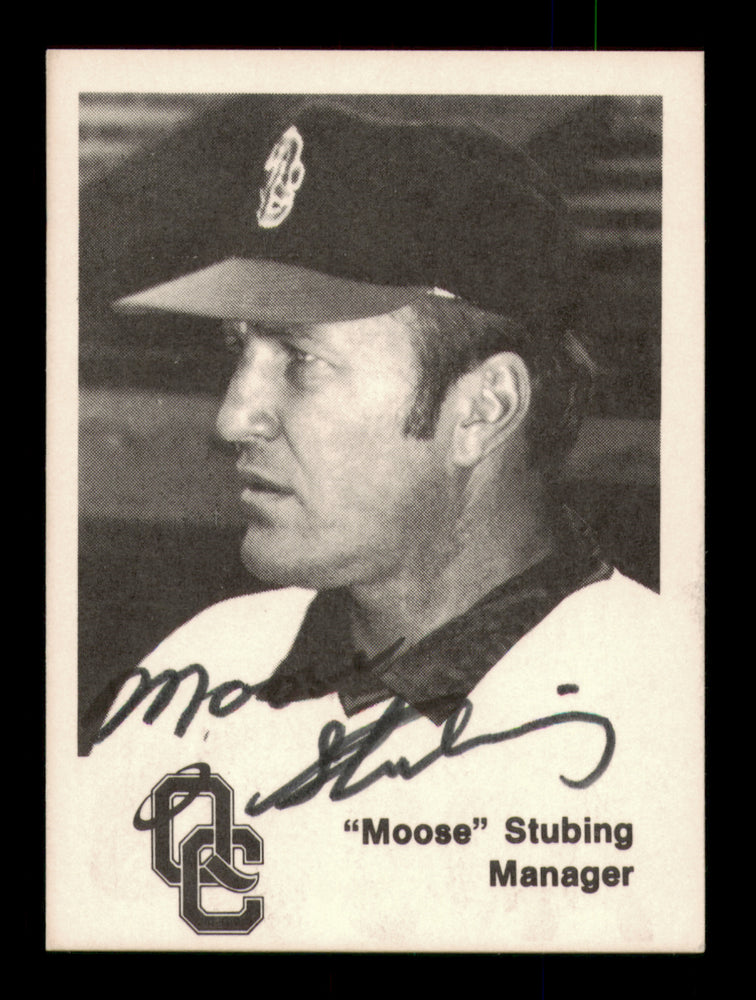 Moose Stubing Autographed 1976 TCMA Rookie Card Quad City Angels