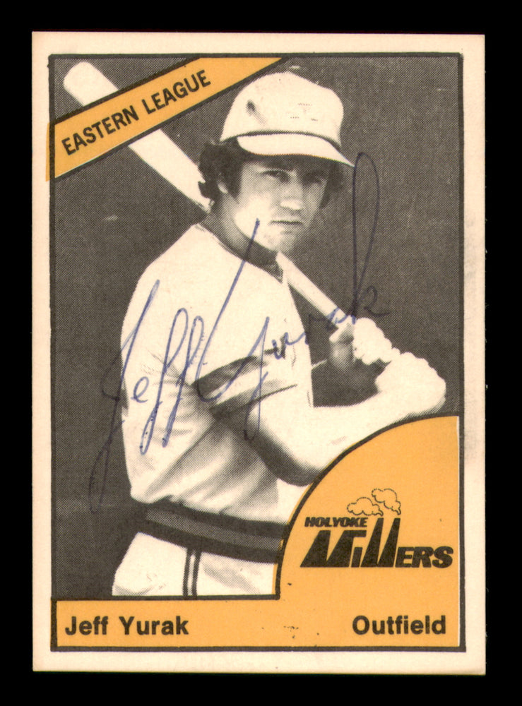 Jeff Yurak Autographed 1977 TCMA Card Holyoke Millers