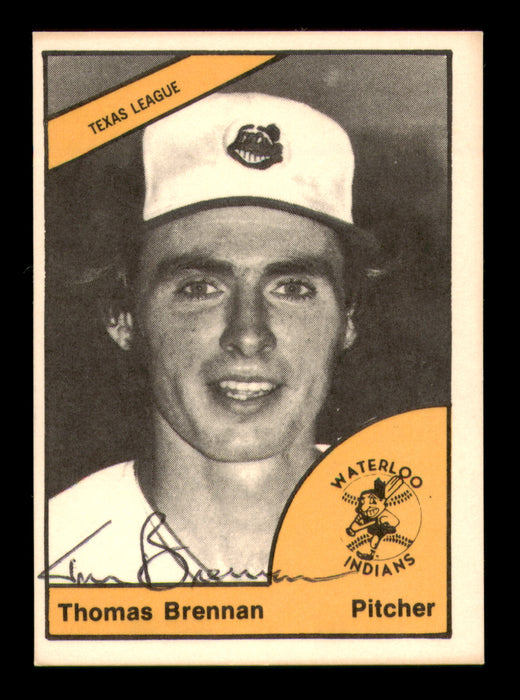 Tom Brennan Autographed 1977 TCMA Rookie Card Waterloo Indians