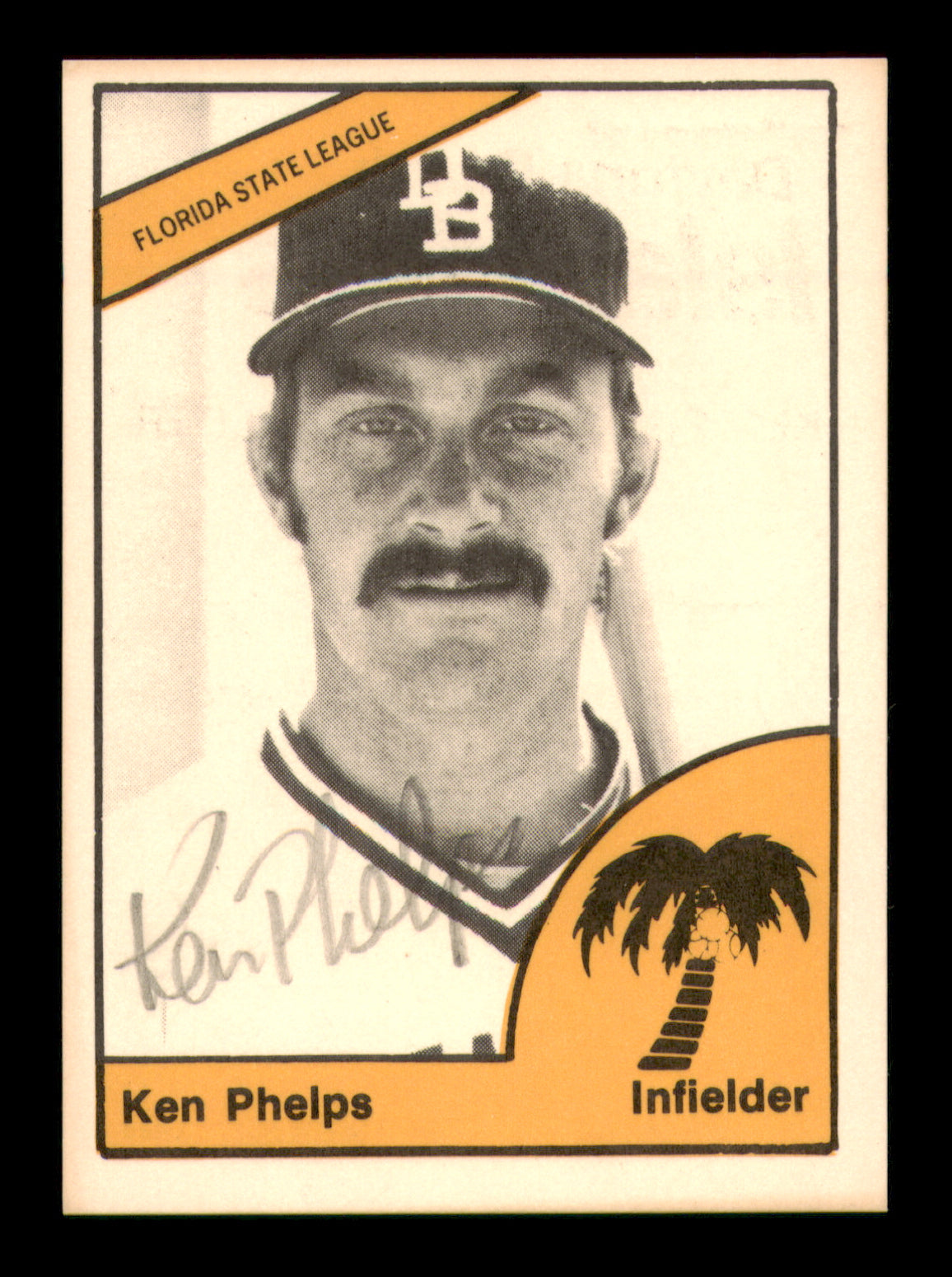 Ken Phelps Autographed 1977 TCMA Card Daytona Beach Islanders — RSA