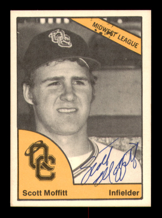 Scott Moffitt Autographed 1977 TCMA Card Quad City Angels