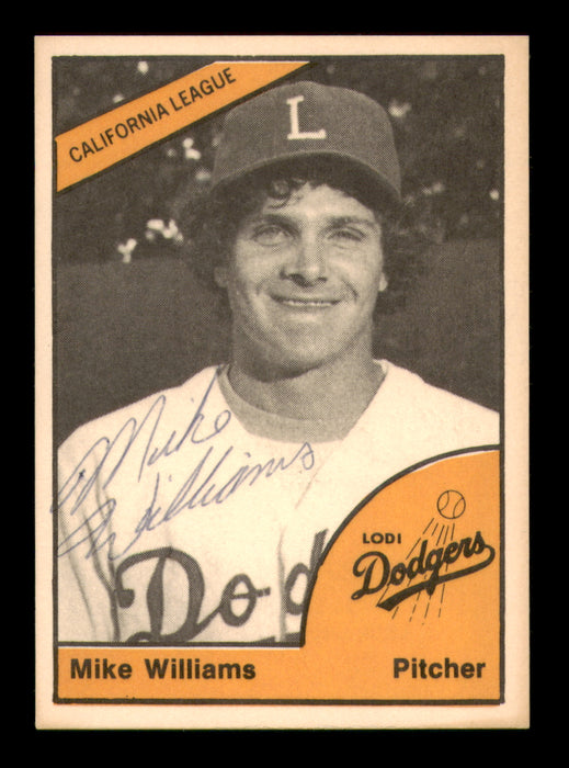 Mike Williams Autographed 1977 TCMA Card Lodi Dodgers