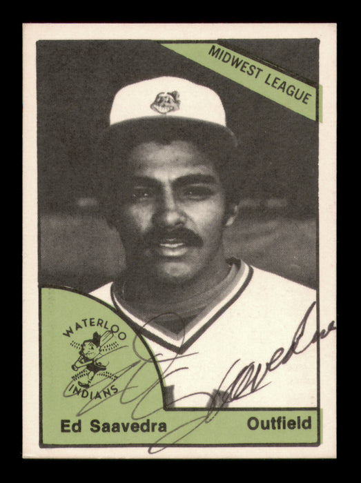 Ed Saavedra Autographed 1978 TCMA Rookie Card #136 Waterloo Indians