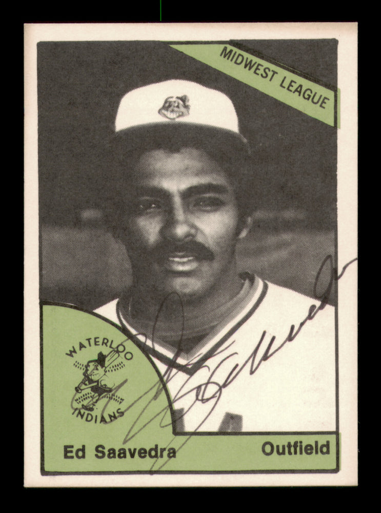 Ed Saavedra Autographed 1978 TCMA Rookie Card #136 Waterloo Indians