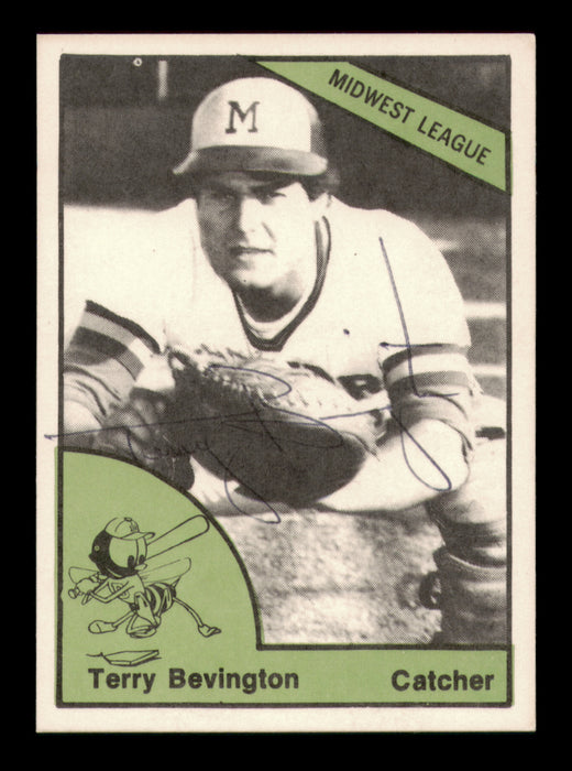 Terry Bevington Autographed 1978 TCMA Rookie Card #166 Burlington Bees