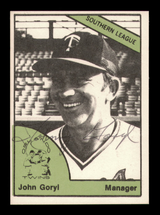 John Goryl Autographed 1978 TCMA Card #126 Orlando Twins