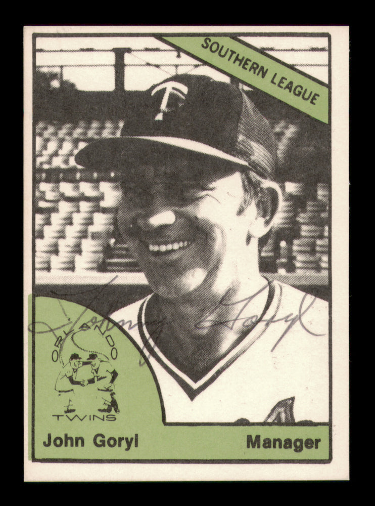 John Goryl Autographed 1978 TCMA Card #126 Orlando Twins