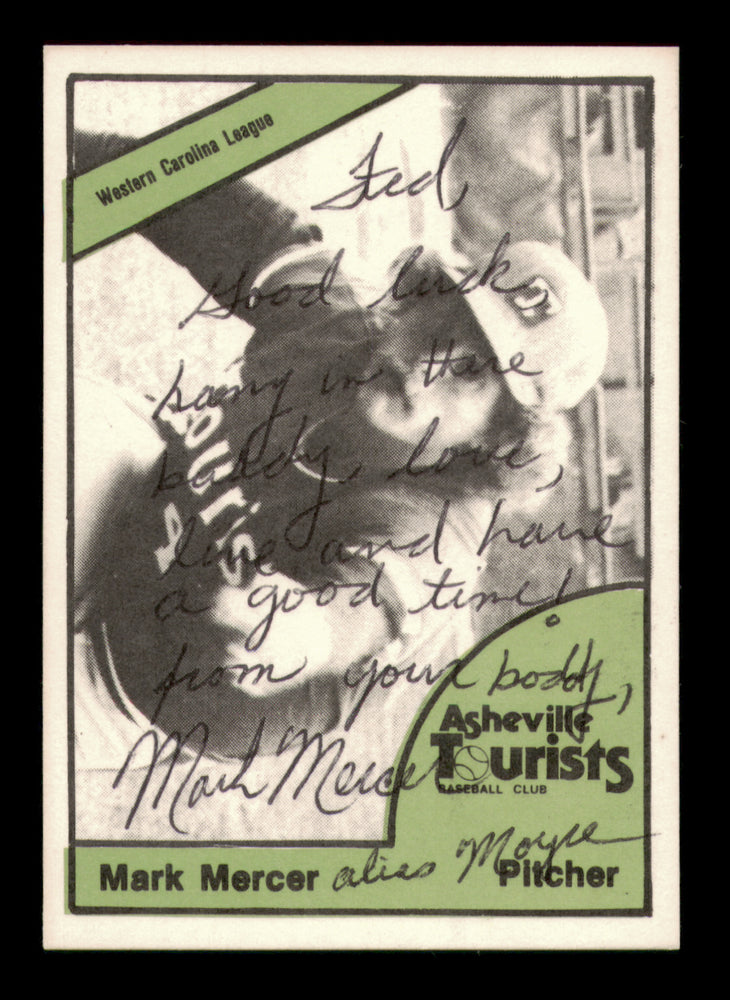 Mark Mercer Autographed 1978 TCMA Rookie Card #185 Ashville Tourists