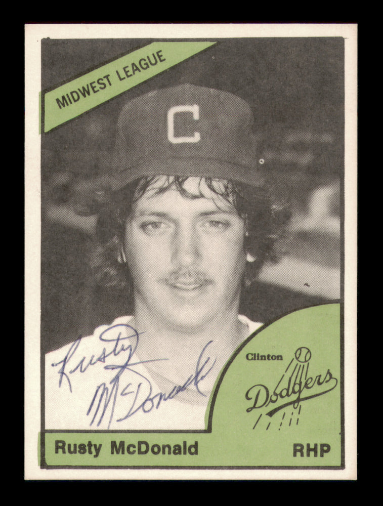 Rusty McDonald Autographed 1978 TCMA Rookie Card #310 Clinton Dodgers