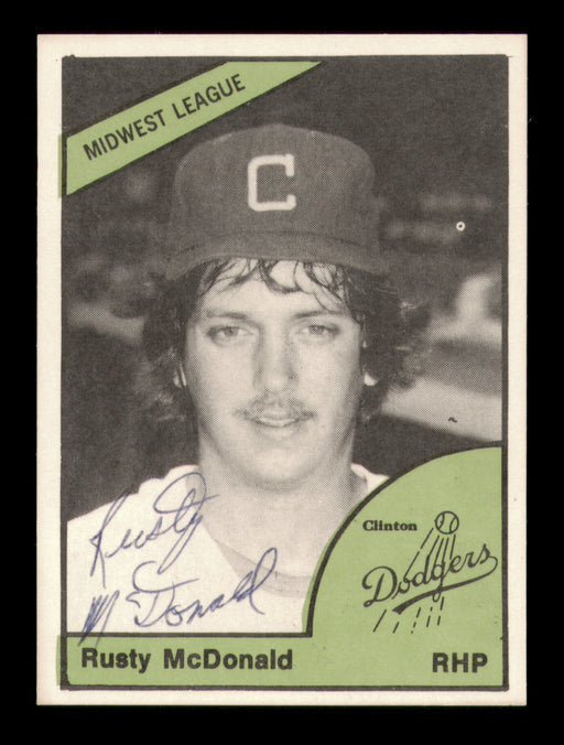 Rusty McDonald Autographed 1978 TCMA Rookie Card #310 Clinton Dodgers