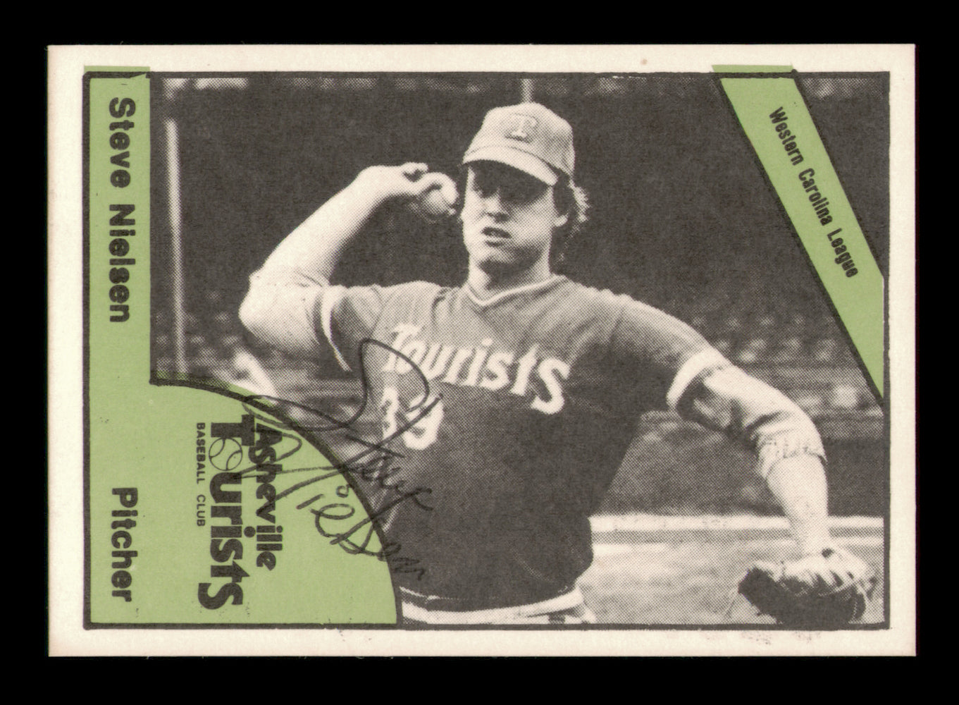 Steve Nielsen Autographed 1978 TCMA Rookie Card #187 Ashville Tourists (Signed Twice)