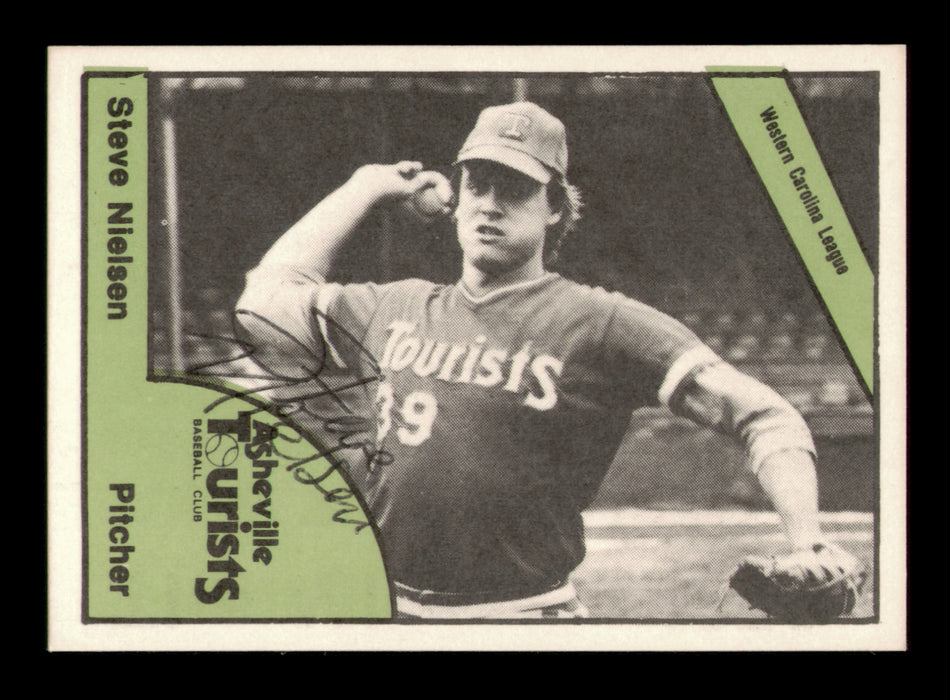 Steve Nielsen Autographed 1978 TCMA Rookie Card #187 Ashville Tourists (Signed Twice)