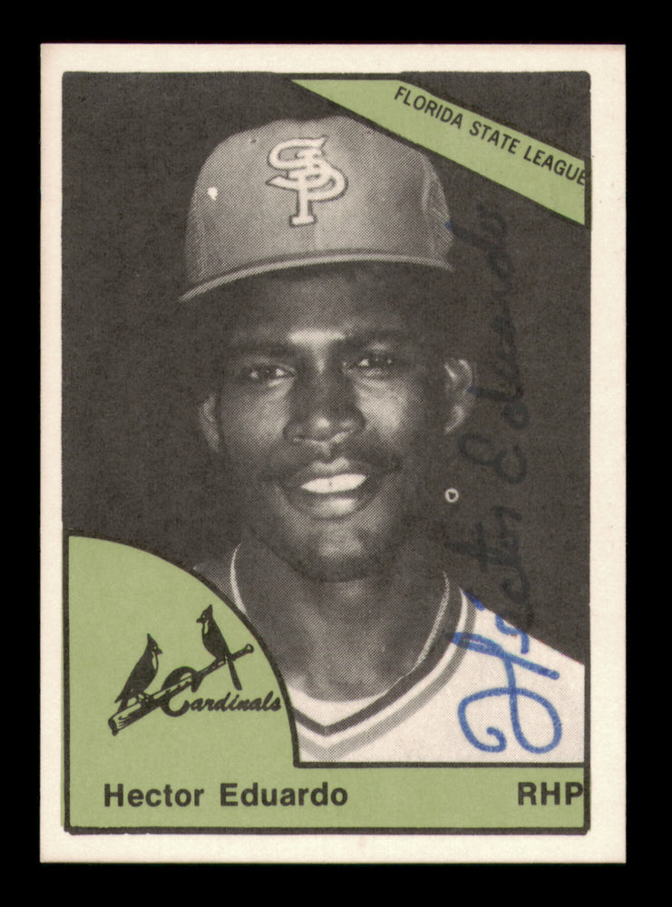 Hector Eduardo Autographed 1978 TCMA Rookie Card #92 St. Petersburg Cardinals