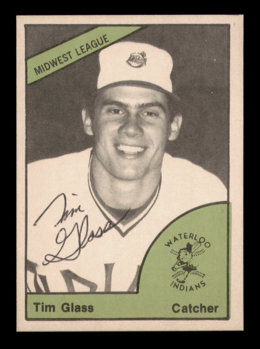 Tim Glass Autographed 1978 TCMA Rookie Card #144 Waterloo Indians