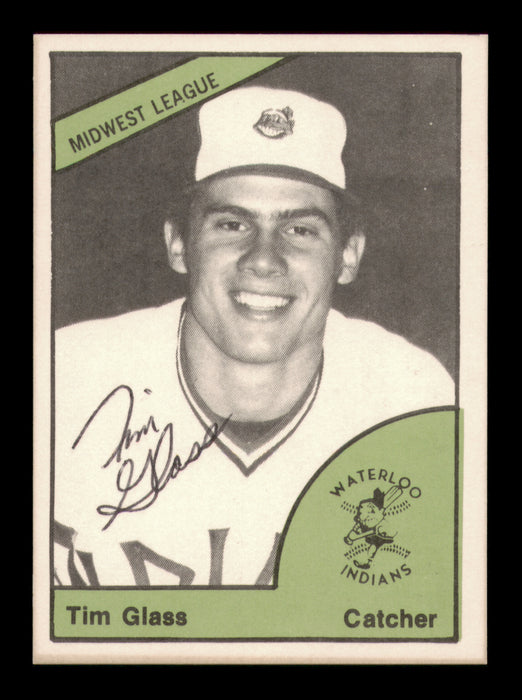 Tim Glass Autographed 1978 TCMA Rookie Card #144 Waterloo Indians