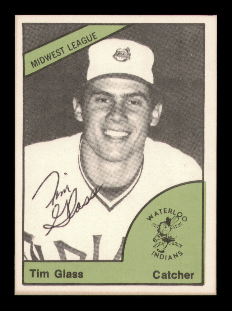 Tim Glass Autographed 1978 TCMA Rookie Card #144 Waterloo Indians
