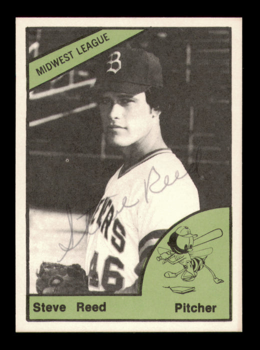 Steve Reed Autographed 1978 TCMA Rookie Card #159 Burlington Bees