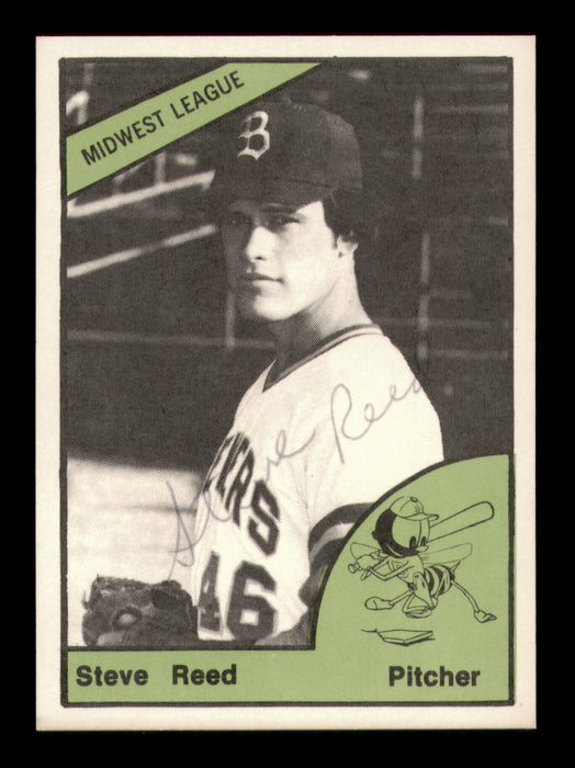 Steve Reed Autographed 1978 TCMA Rookie Card #159 Burlington Bees