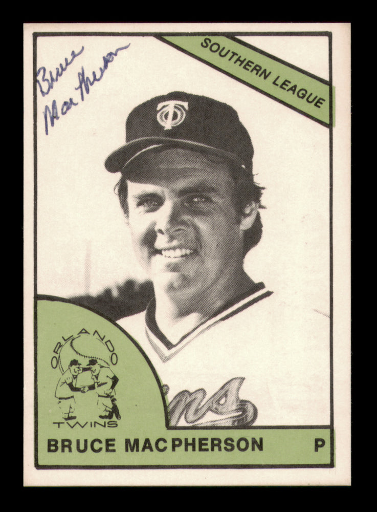 Bruce MacPherson Autographed 1978 TCMA Rookie Card #233 Orlando Twins