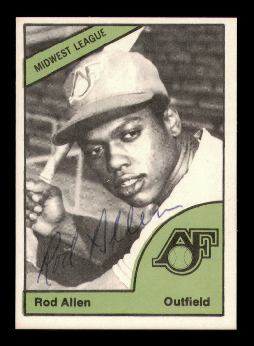 Rod Allen Autographed 1978 TCMA Rookie Card #337 Appleton Foxes