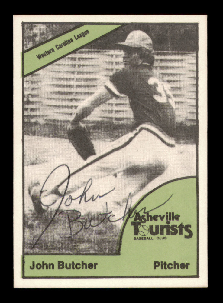 John Butcher Autographed 1978 TCMA Rookie Card #200 Ashville Tourists