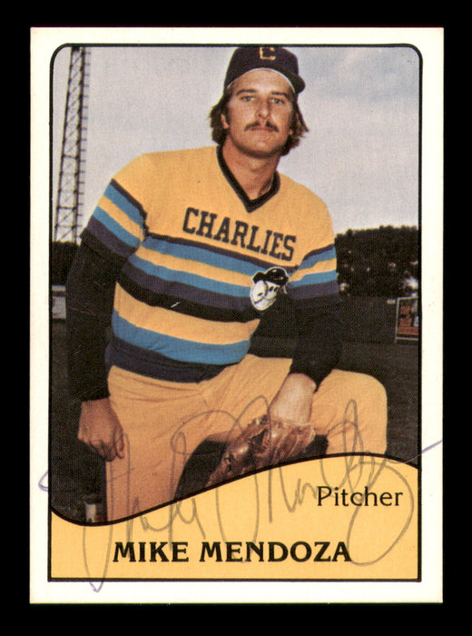 Mike Mendoza Autographed 1979 TCMA Card #19 Charleston Charlies