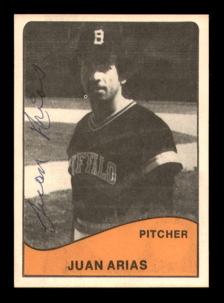 Juan Arias Autographed 1979 TCMA Rookie Card #11 Buffalo Bisons