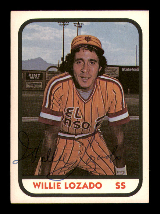 Willie Lozado Autographed 1981 TCMA Rookie Card #2 El Paso Diablos