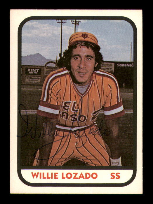 Willie Lozado Autographed 1981 TCMA Rookie Card #2 El Paso Diablos