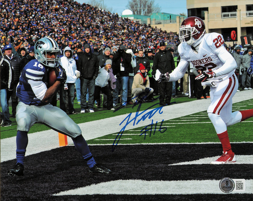 Tyler Lockett Autographed 8x10 Photo Kansas State Beckett BAS QR #BM37827