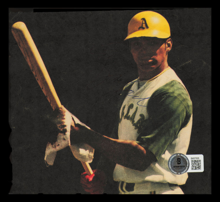 Reggie Jackson Autographed 6x5 Magazine Page Photo Oakland A's Beckett BAS QR #BM37505
