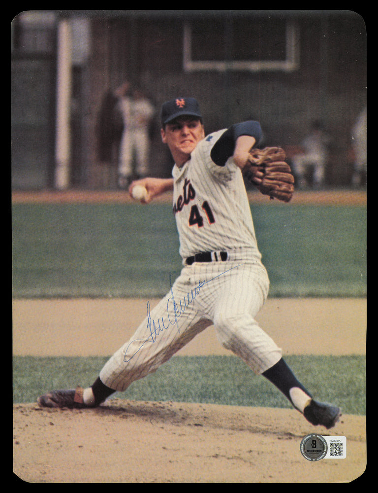 Tom Seaver & Reggie Jackson Autographed 8x11 Magazine Page Photo Beckett BAS QR #BM37335