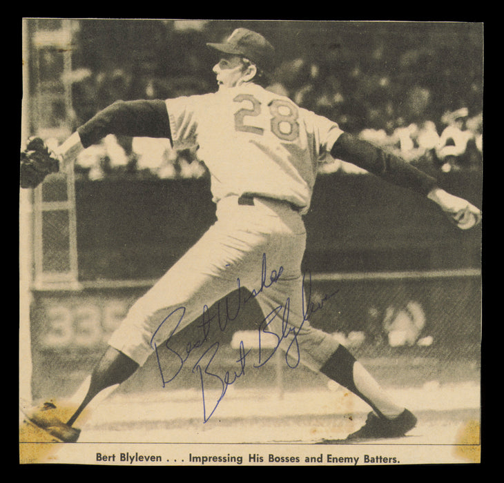 Bert Blyleven Autographed 6x6 Magazine Page Photo Minnesota Twins "Best Wishes"