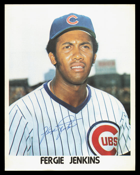 Fergie Jenkins Autographed 7x9 Team Issued Photo Chicago Cubs