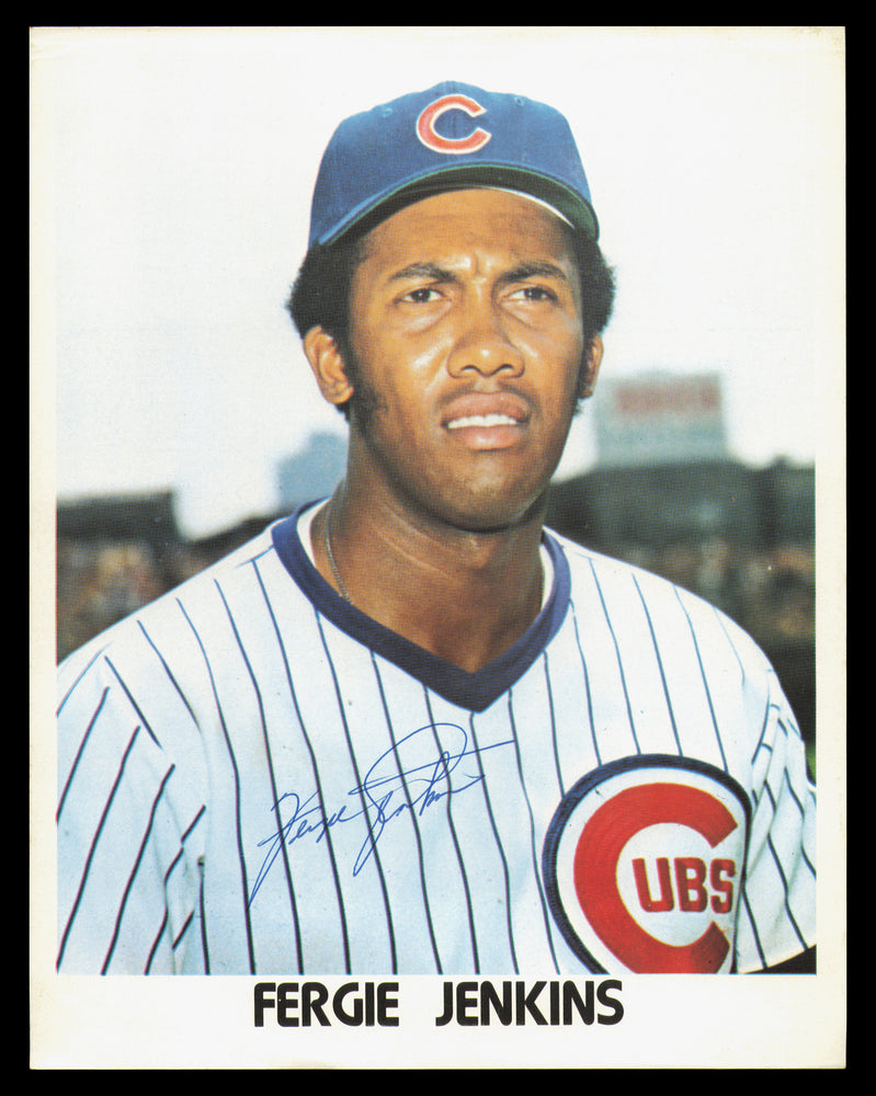 Fergie Jenkins Autographed 7x9 Team Issued Photo Chicago Cubs