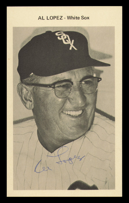 Al Lopez Autographed 4x7 Team Issued Photo Chicago White Sox