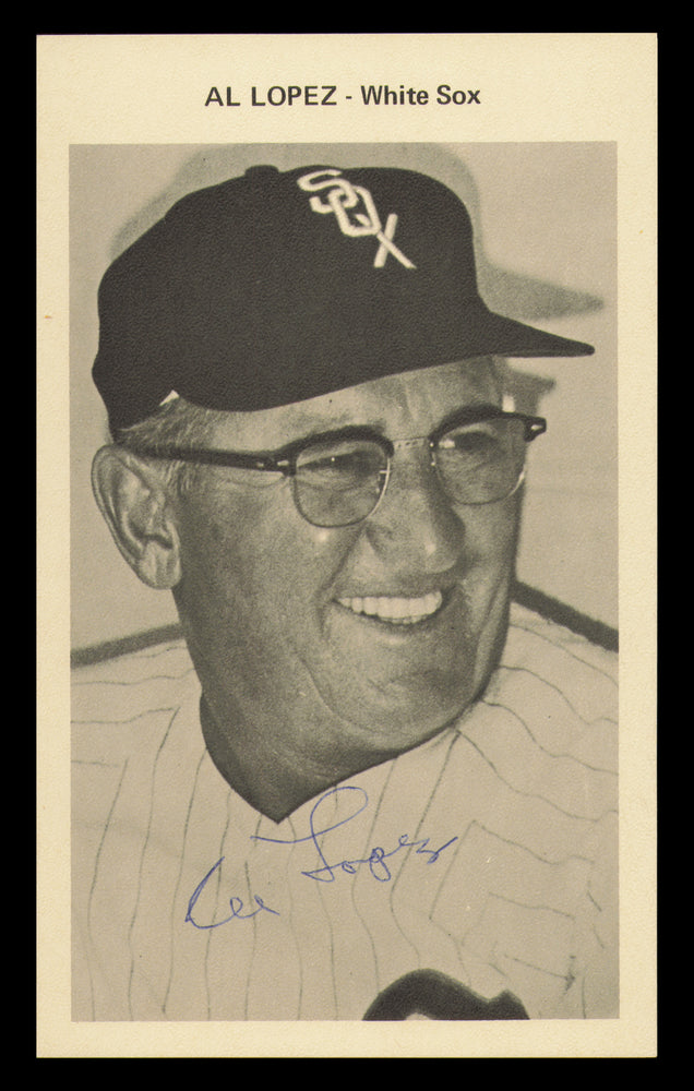 Al Lopez Autographed 4x7 Team Issued Photo Chicago White Sox