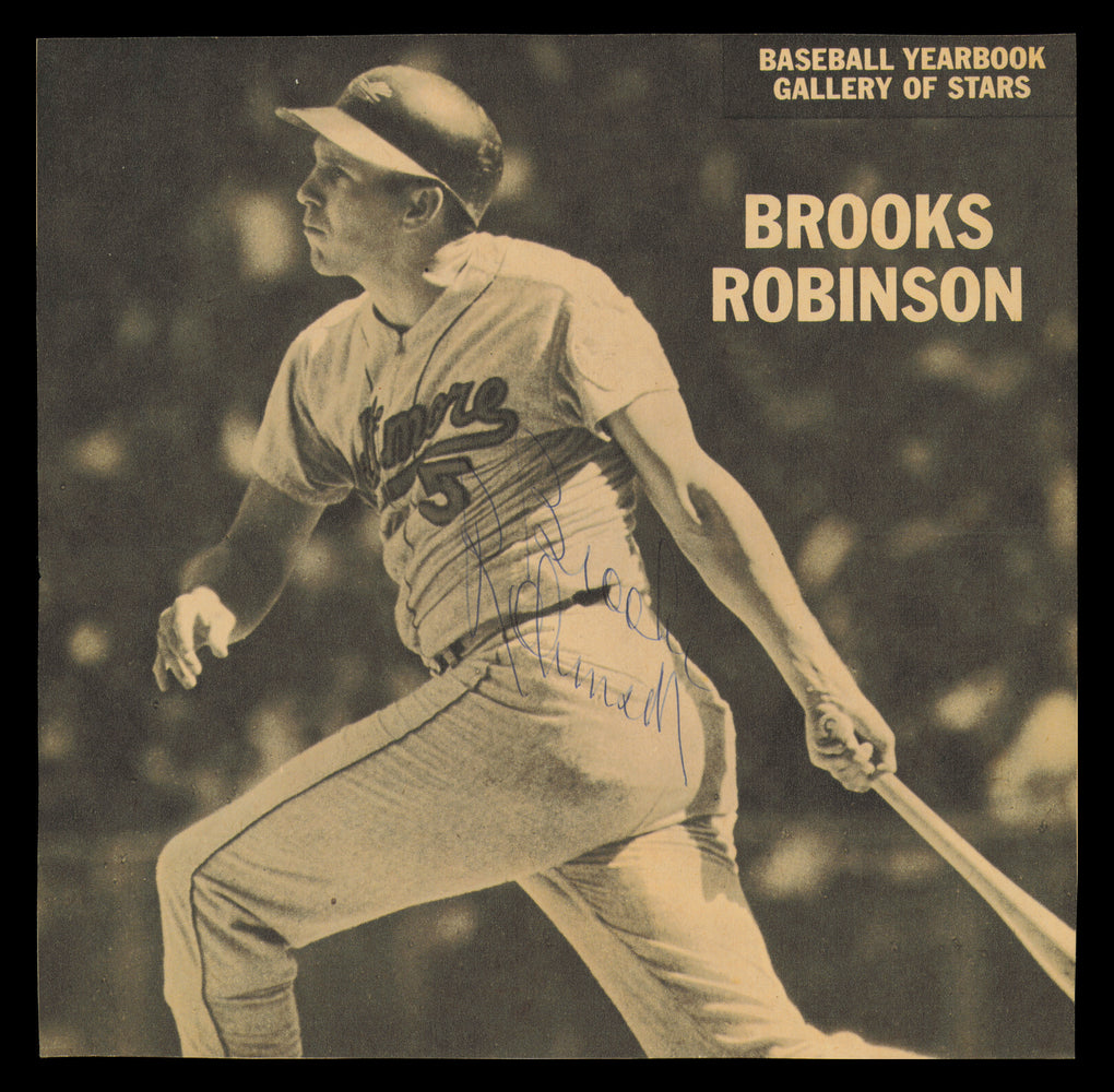 Brooks Robinson Autographed 7x7 Magazine Page Photo Baltimore Orioles
