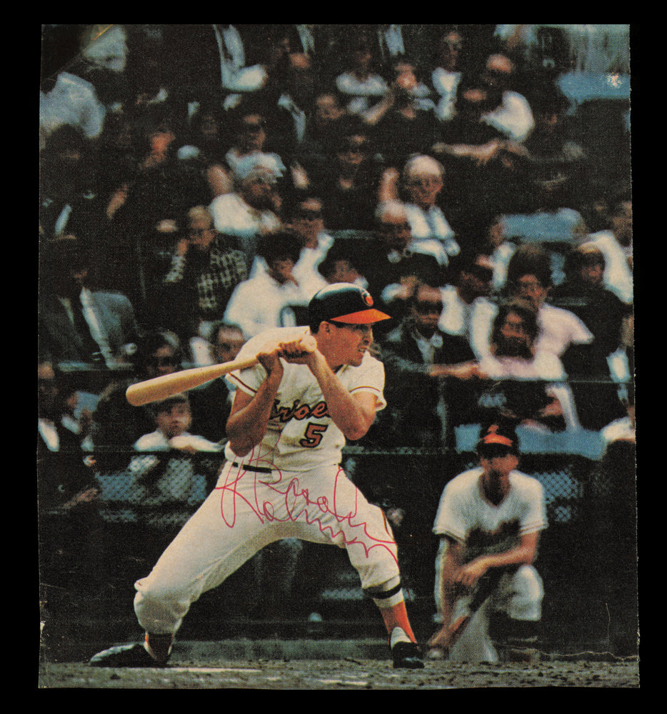 Brooks Robinson Autographed 5.5x6 Magazine Page Photo Baltimore Orioles