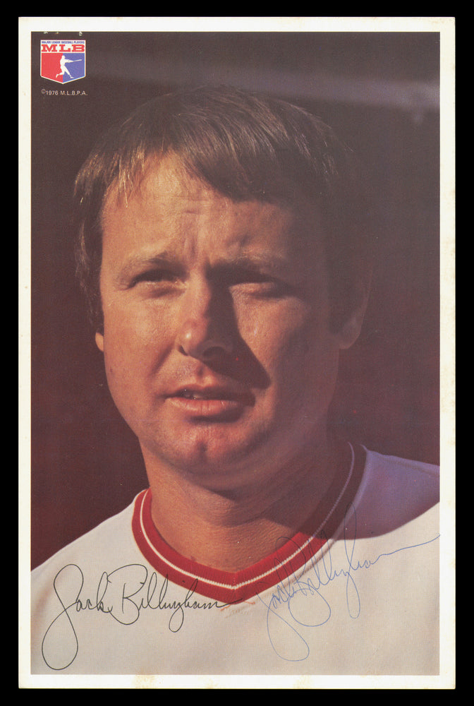 Jack Billingham Autographed 6x9 Team Issued Photos Cincinnati Reds 1976