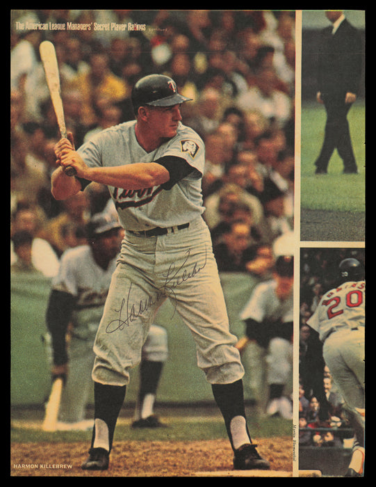 Harmon Killebrew Autographed 8.5x11.5 Magazine Page Photo Minnesota Twins