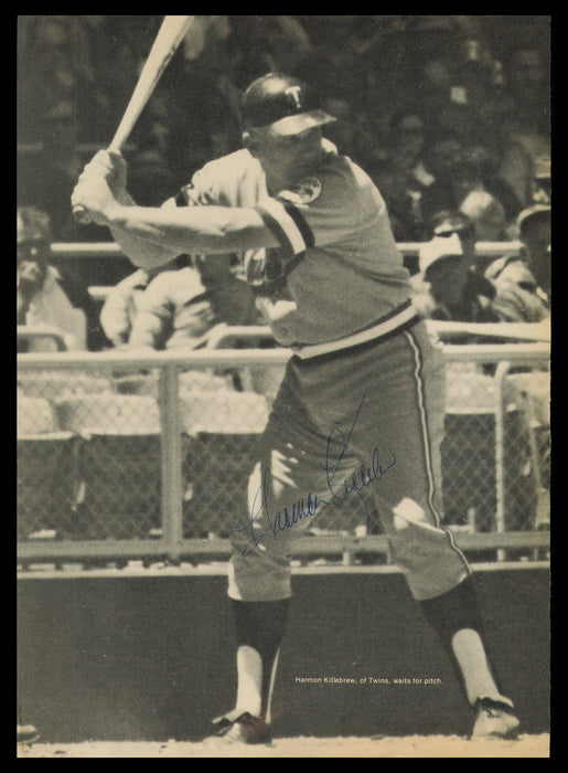 Harmon Killebrew Autographed 8x11 Magazine Page Photo Minnesota Twins