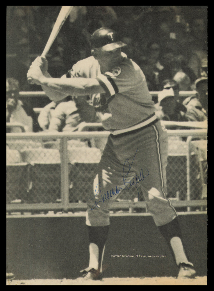 Harmon Killebrew Autographed 8x11 Magazine Page Photo Minnesota Twins