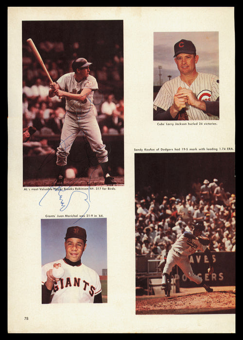 Brooks Robinson Autographed 8x11 Magazine Page Photo Baltimore Orioles