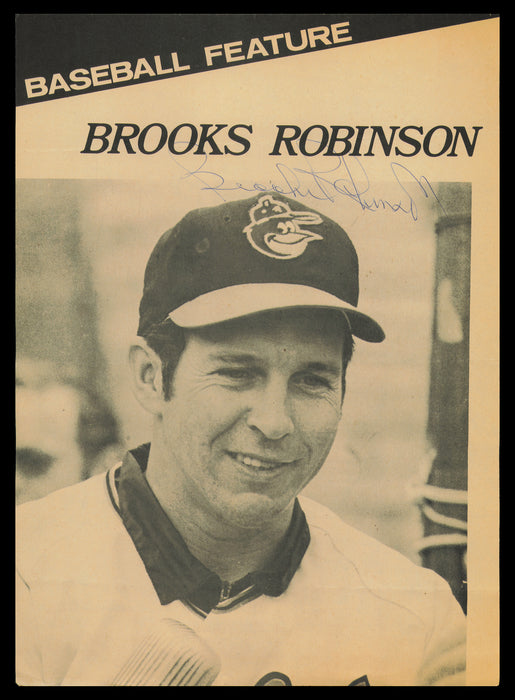 Brooks Robinson Autographed 8x11 Magazine Page Photo Baltimore Orioles