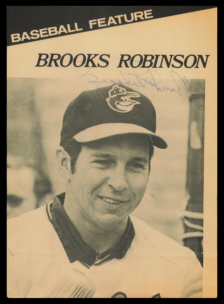 Brooks Robinson Autographed 8x11 Magazine Page Photo Baltimore Orioles