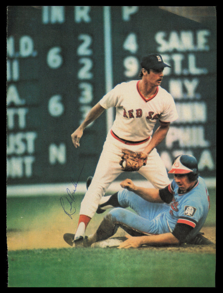 Rick Burleson Autographed 8.5x11.5 Magazine Page Photo Boston Red Sox
