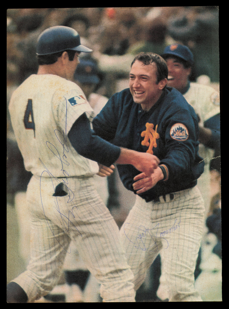 Jerry Koosman, Ron Swoboda & JC Martin Autographed 8.5x11.5 Magazine Page Photo New York Mets