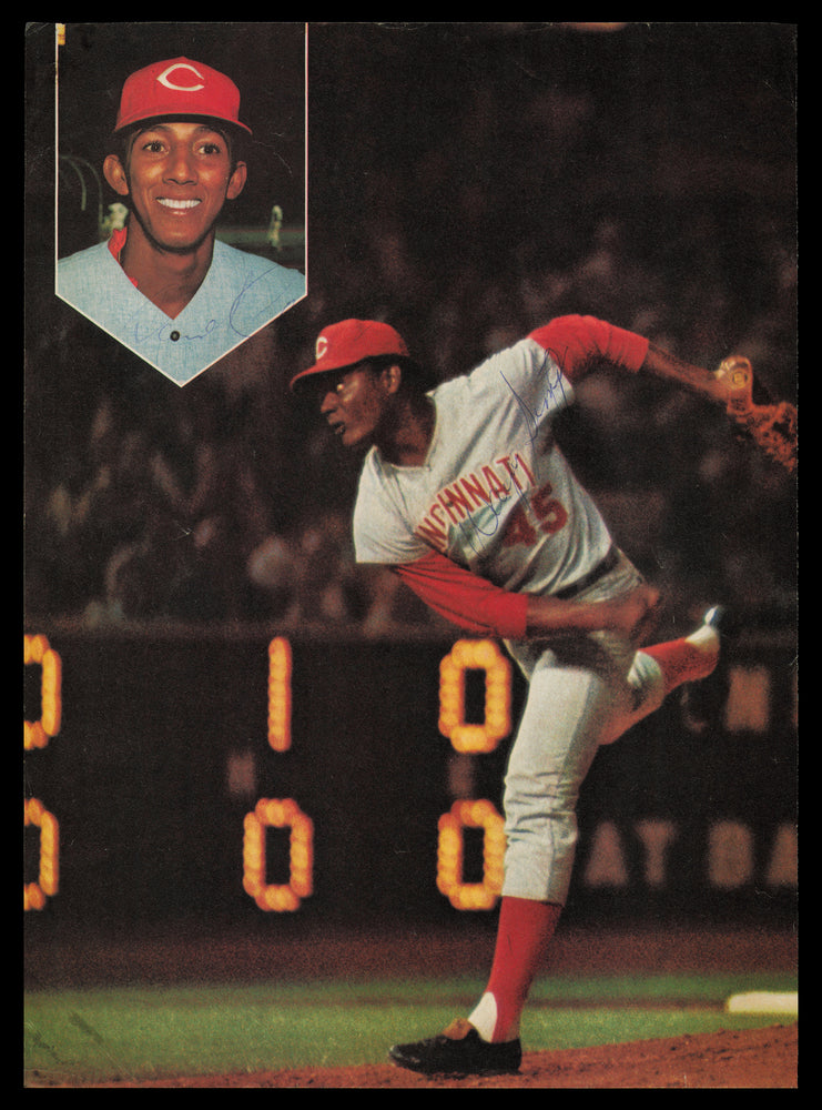 Dave Concepcion, Wayne Simpson & Bernie Carbo Autographed 8.5x11.5 Magazine Page Photo Cincinnati Reds
