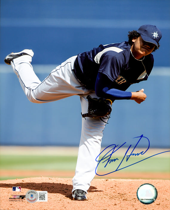 Felix Hernandez Autographed 8x10 Photo Seattle Mariners Beckett BAS QR